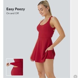 Halara Backless Twisted Active Dress-Easy Peezy Edition -Brand New!